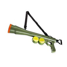 彈力球狗狗訓練發射器+球 2入組, 綠色, 1套