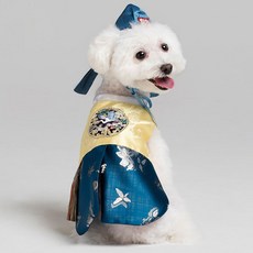 메종드독 가온쾌자 강아지한복, 옐로우, 1개