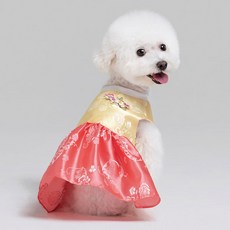 메종드독 꽃별 강아지한복, 투톤옐로우, 1개