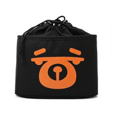 알럽홈 애니멀페이스 복조리 유모차 정리가방, 블랙, 1개