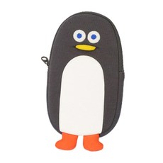 BRUNCH BROTHER 企鵝造型筆袋, Grey Penguin, 1組