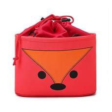 알럽홈 애니멀페이스 복조리 유모차 정리가방, 레드, 1개