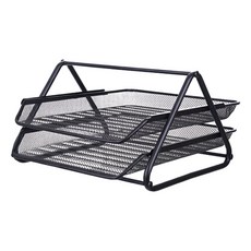 슬라이드 서류정리 트레이, 블랙, 2단