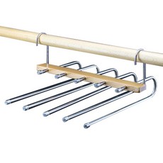 The Flow方便掛取和收納的刺桐木褲子衣架, A型, 1個