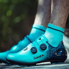 Santic MTB碳纖維旋鈕鞋底鞋 MS19003, 260, 薄荷