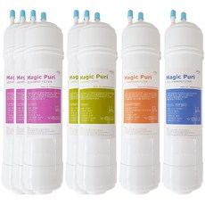magicpuri Aqua淨水器SK魔力淨水器12U更換濾芯3p+UF膜+後置碳+碳濾芯2p+6個組件, 單品, 1套