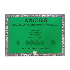 ARCHES 水彩 4 面裝訂速寫本 WI1795062 重木 300g, 31 x 41 厘米, 20張
