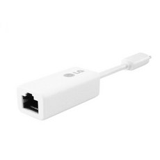 LG 電子 筆記型電腦專用 USB Micro 5-pin 轉 LAN 轉接線 白色, 白色的, 1個, 單一商品