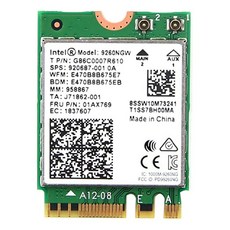 인텔 NGW WiFi 모듈 WLAN 블루투스 5 M.2 NGFF 01AX769 노트북 무선랜카드, AC9260, 1개