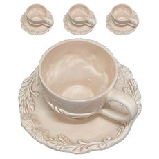 ELIOS 我的花B型經典茶杯4p+碟4p套組, 粉色的, 1套