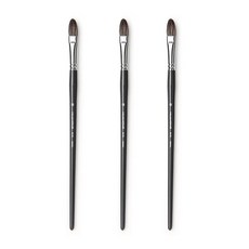 HWAHONG 華虹 壓克力平頭筆刷 黑色 牛耳毛 815 F, 16號, 3個