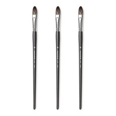 HWAHONG 華虹 壓克力平頭筆刷 黑色 牛耳毛 815 F, 18號, 3個