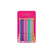 FABER-CASTELL 輝柏 閃亮色鉛筆禮盒組, 12色, 1套