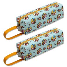 포포팬시 뽀로로 손잡이 펜파우치, MINT, 2개