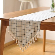 格紋桌旗 Q107, 混合色, 2人用(30 x 140 cm)