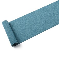 亞麻桌旗 Q104, 藍色, 4人座(40 x 210 cm)