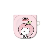 프루그나 디자인 츄프렌즈 빅코스튬 갤럭시 버즈 프로 라이브 / 버즈2 케이스, 복숭아츄