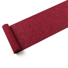 亞麻桌旗 Q104, 紅色, 4人座(40 x 210 cm)