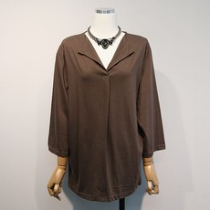 이얀 카라 브이 임부 긴팔 티셔츠