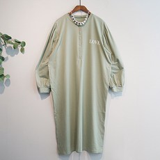 iyaan 孕婦LOVE字樣印花長袖連身裙