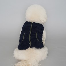 Bydamsoomi 狗狗羊毛鋪棉外套, 海軍藍