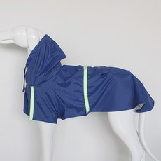 The Flow Company 雨天也安全 狗狗反光雨衣斗篷, 藍色