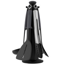 Joseph Joseph 旋轉木馬炊具套裝 10151, 烹飪工具 6種+支架, 灰色, 1組