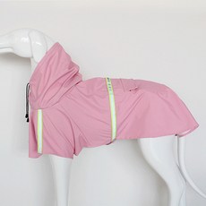 The Flow Company 雨天也安全 狗狗反光雨衣斗篷, 粉紅色