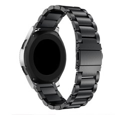 SHIELD LAB 小米Amazfit GTS GTR金屬錶帶 42mm, 消光黑, 1入