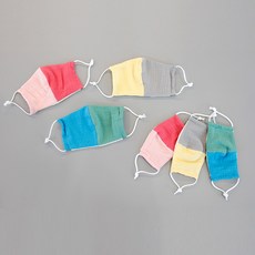 ggoom duboo 兒童紗布撞色口罩 S 3入+M 3入