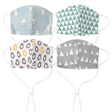 Coney Island 孩童掛繩式3D立體布口罩 H款 4入