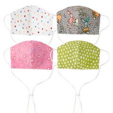 Coney Island 孩童掛繩一體式立體口罩 I款 4入