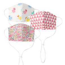 Coney Island 孩童掛繩式3D立體布口罩 A款 3入