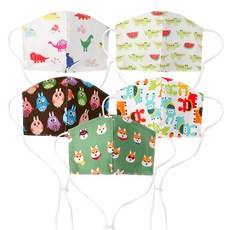 Coney Island 孩童掛繩式3D立體布口罩 C款 5入