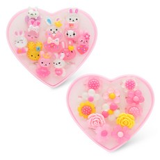 花花戒指 12入+兔子戒指 12入+收納盒