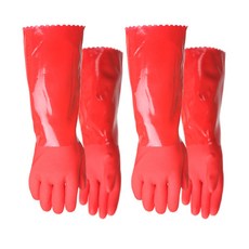 內刷毛Shine Shine洗車用雙手橡膠手套, 2套