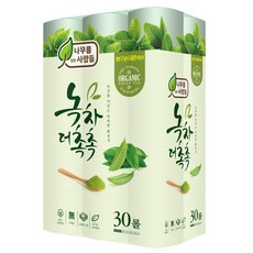 Namureul Simneun Saramdeul 綠茶輕柔3層捲筒衛生紙 27m, 30捲, 1袋