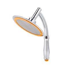 大面積增壓蓮蓬頭 迷你, 1個, 銀色