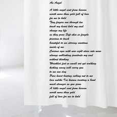 浴簾 an angel 1520*1880mm+不鏽鋼掛鉤 12入, 1套