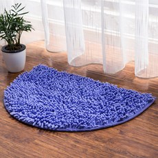 극세사 버블 반원 발매트, 블루