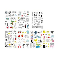 紋身貼紙, 7個, 隨機發貨