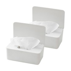 開放式全白色面紙盒, 單色, 2個