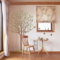 Ecopix 에버그린 나무 그래픽 스티커 EG-601, SaddleBrown + OliveGreen + DeepOlive