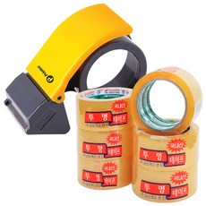 Printec 膠帶切割機 + Goldstar 透明膠帶 48 x 50 mm 6p 套組, 混色, 1套