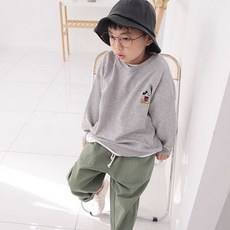 sonyun market 兒童米奇刺繡基本大學T