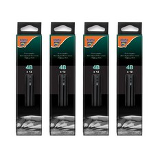 ALPHA 橡皮擦鉛筆 12入, 4B, 4組