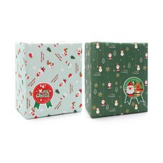 聖誕老人包裝紙 20p + 貼紙 20p, 隨機出貨, 1套