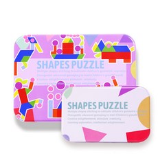 Onetoys SP 彩色形狀原木立體拼圖教具 紫色, 1個, 34件