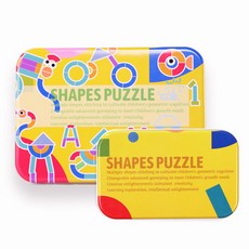 One Toys SP 形狀彩色原木立體拼圖教具 黃色, 1個, 38件