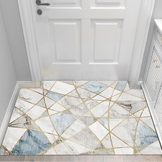 더플로우 깔기만 했을뿐인데 분위기 전환 마법 양탄자 매트, 대리석 블루